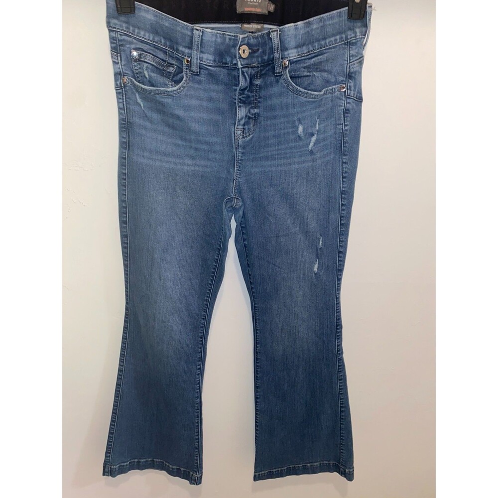 Torrid Womens Bombshell Flare Premium Stretch Jeans Sz 12R Blue Denim High rise